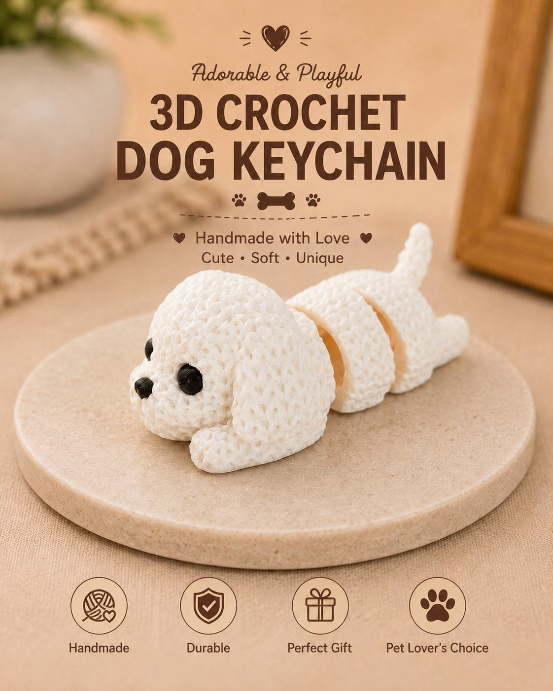 Cute Dog Keychain - Image 3