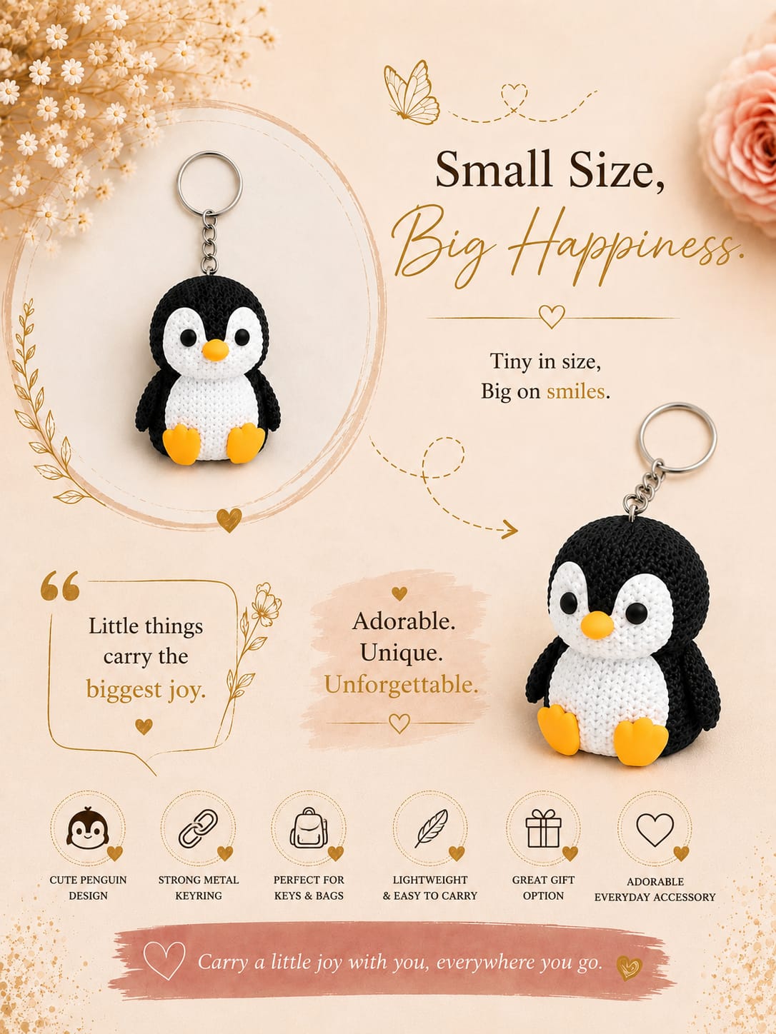 Cute Penguin Keychain - Image 3